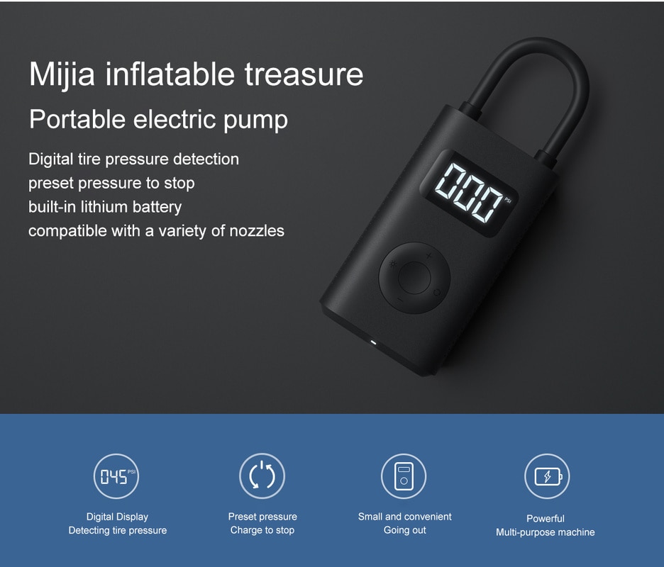 Rechargeable Mini Tire Inflator Portable Electric Pump