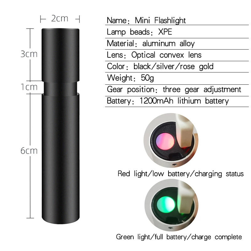 Rechargeable Multi Purpose Mini LED Flashlight