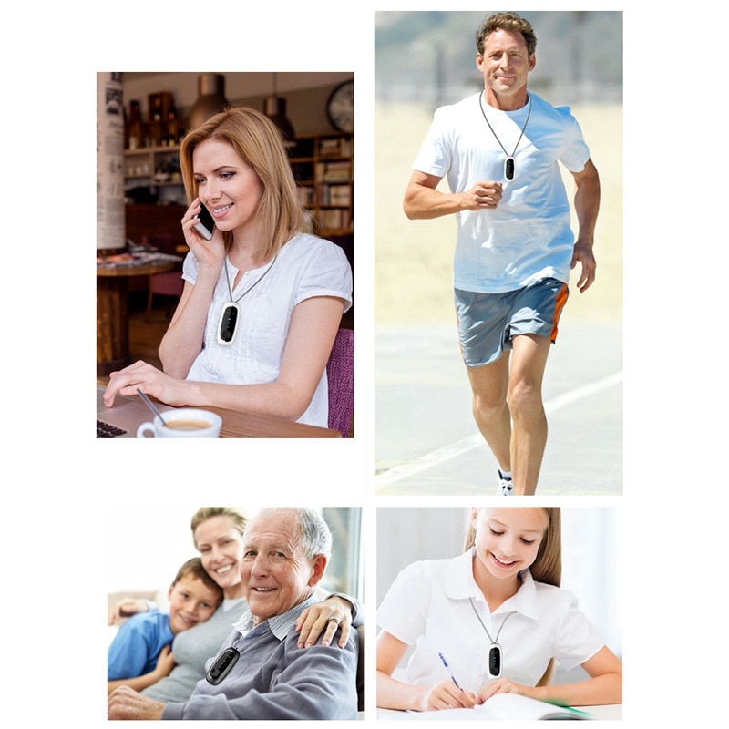 Rechargeable Personal Air Purifier Necklace Device