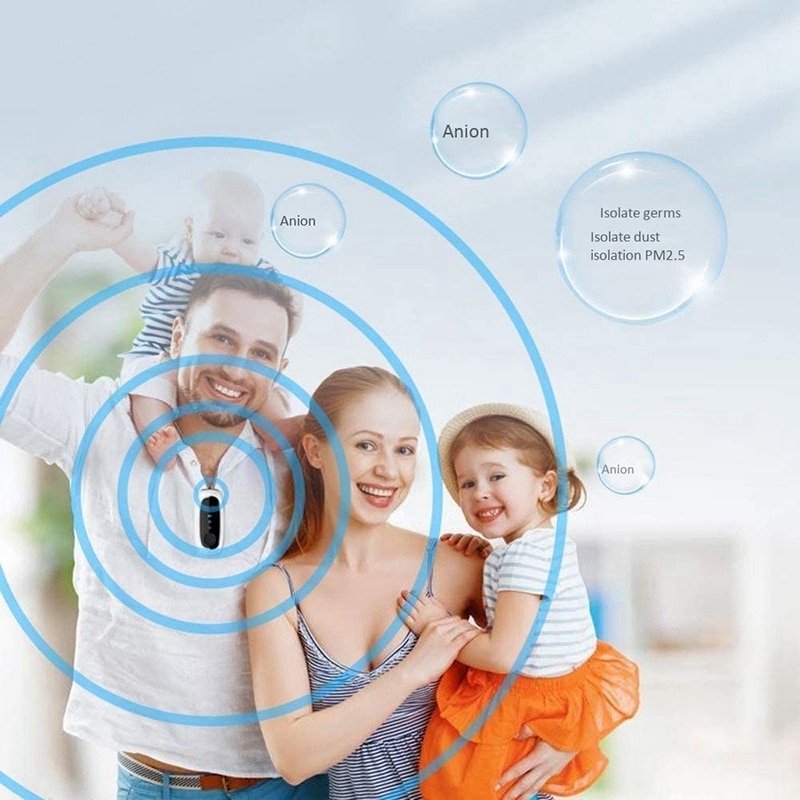 Rechargeable Personal Air Purifier Necklace Device