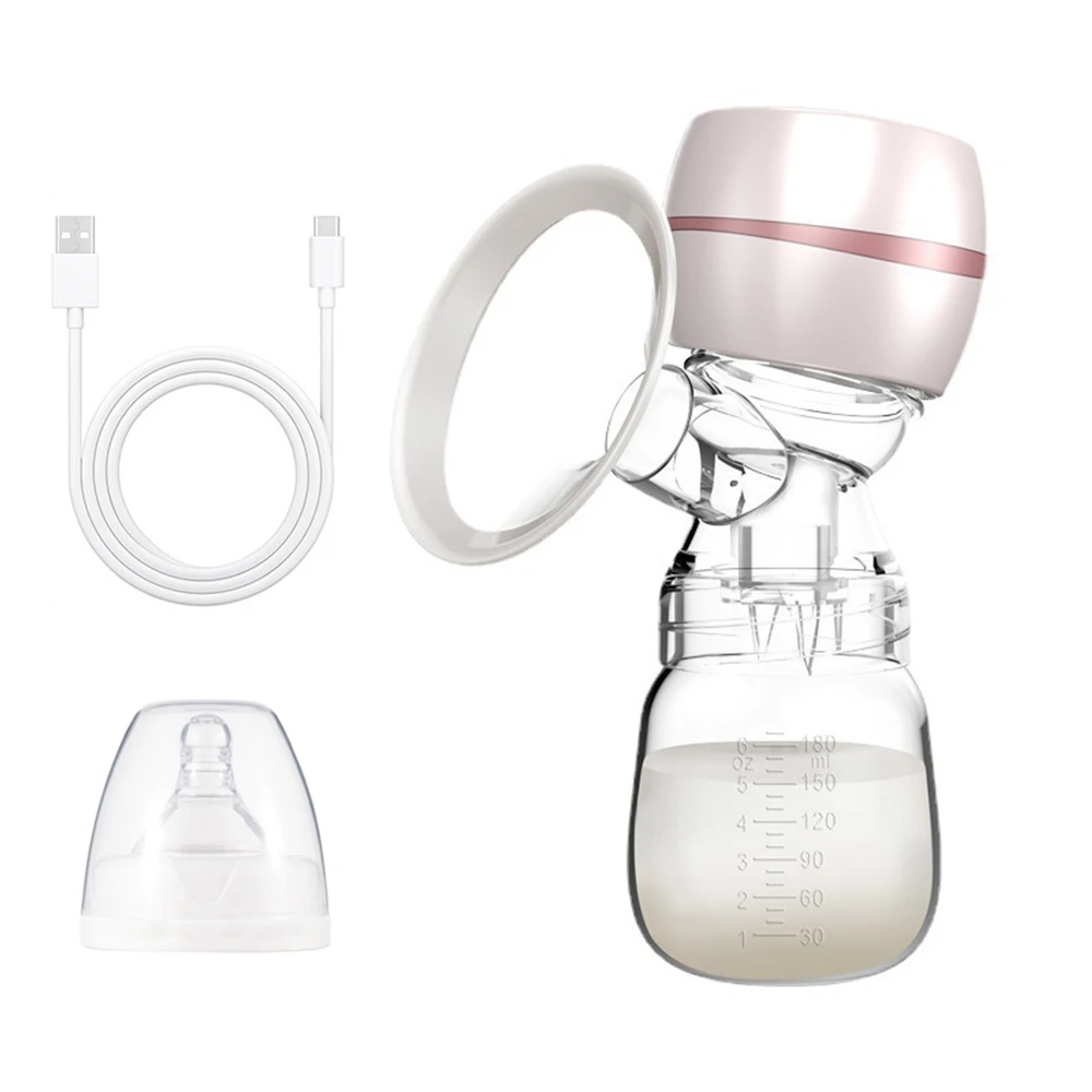 Rechargeable Portable Electric Breast Pump Breast Pump with LED Screen Milk Puller for Breastfeeding Low Noise 180ml