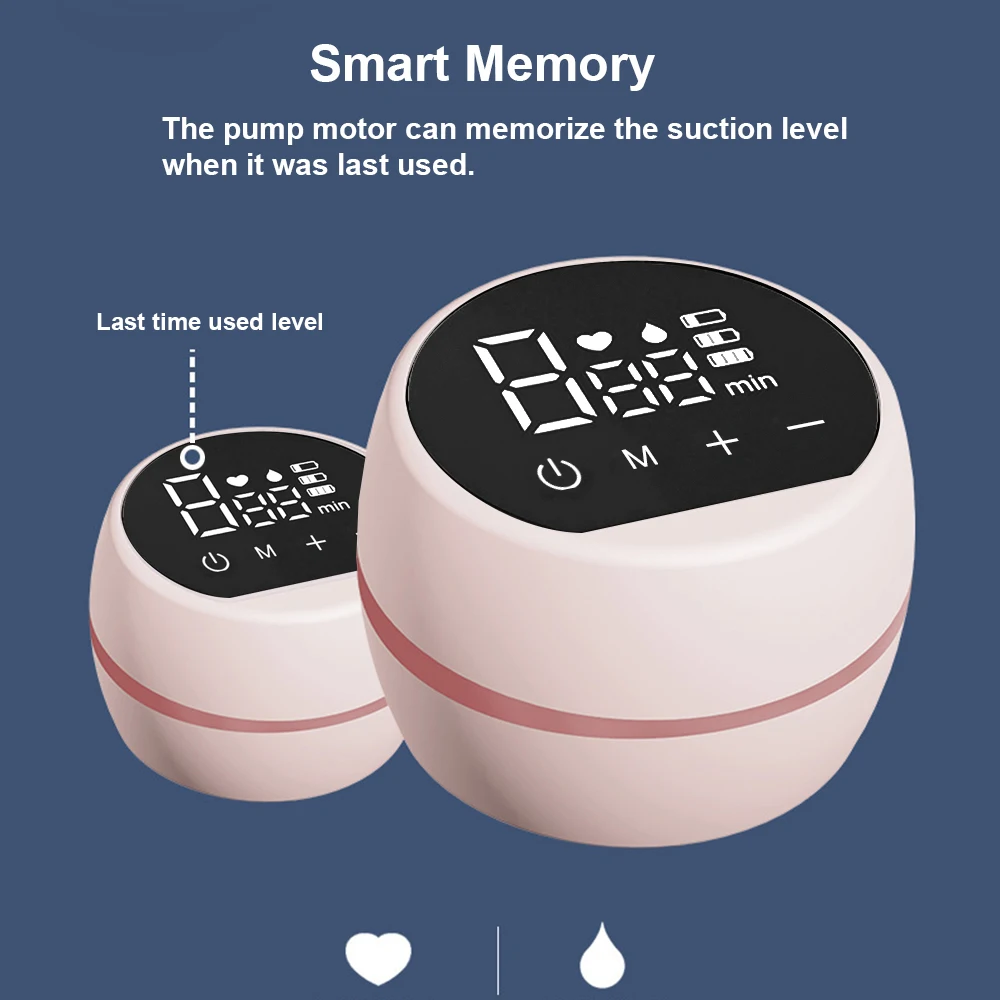 Rechargeable Portable Electric Breast Pump Breast Pump with LED Screen Milk Puller for Breastfeeding Low Noise 180ml
