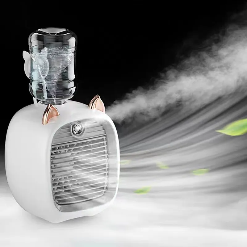 Rechargeable Portable Mini Air Conditioner Fan USB Air Cooler Fan Humidifier 3 Speed 2 Mode Spray Mute Cooler for Rechargeable Portable Mini Air Conditioner Fan USB Air Cooler Fan Humidifier 3 Speed 2 Mode Spray Mute Cooler for