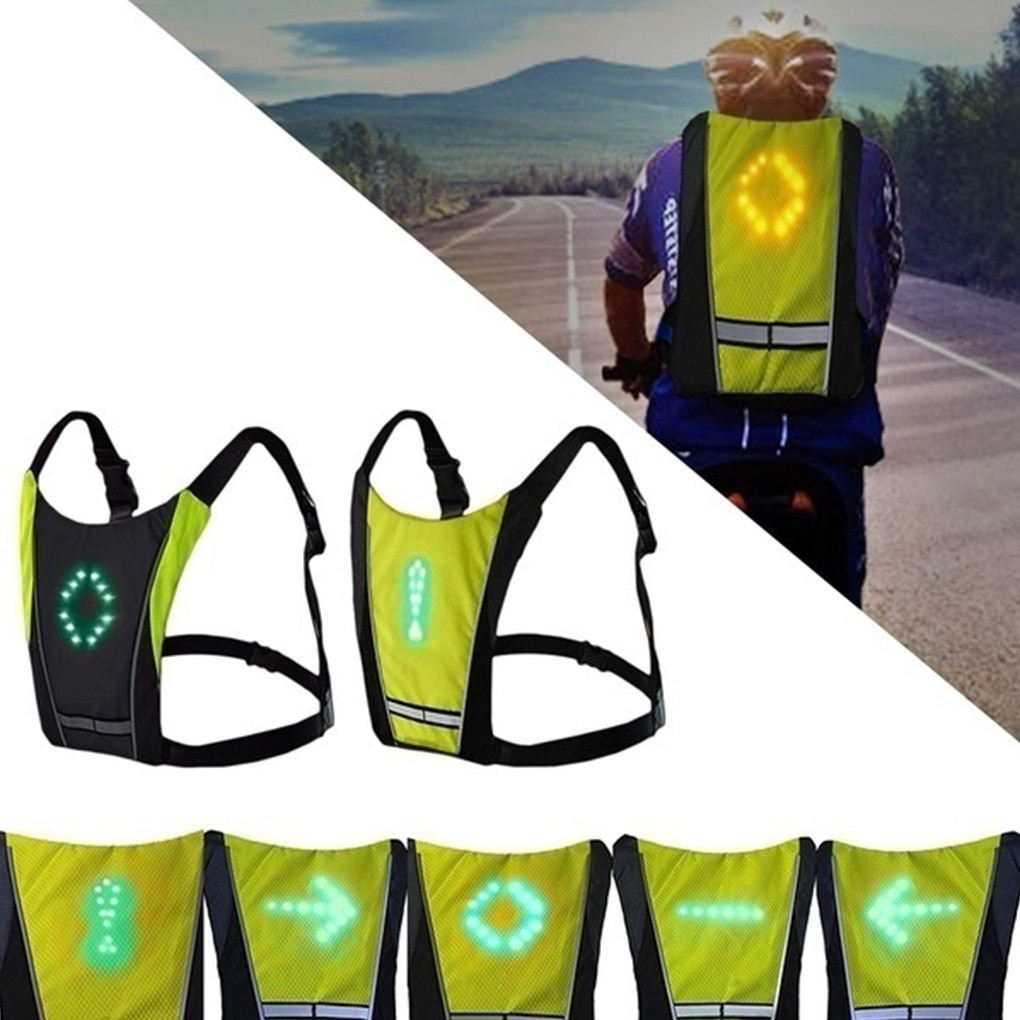 Rechargeable Remote Control Reflective Bike Vest with Signal Rechargeable Remote Control Reflective Bike Vest with Signal