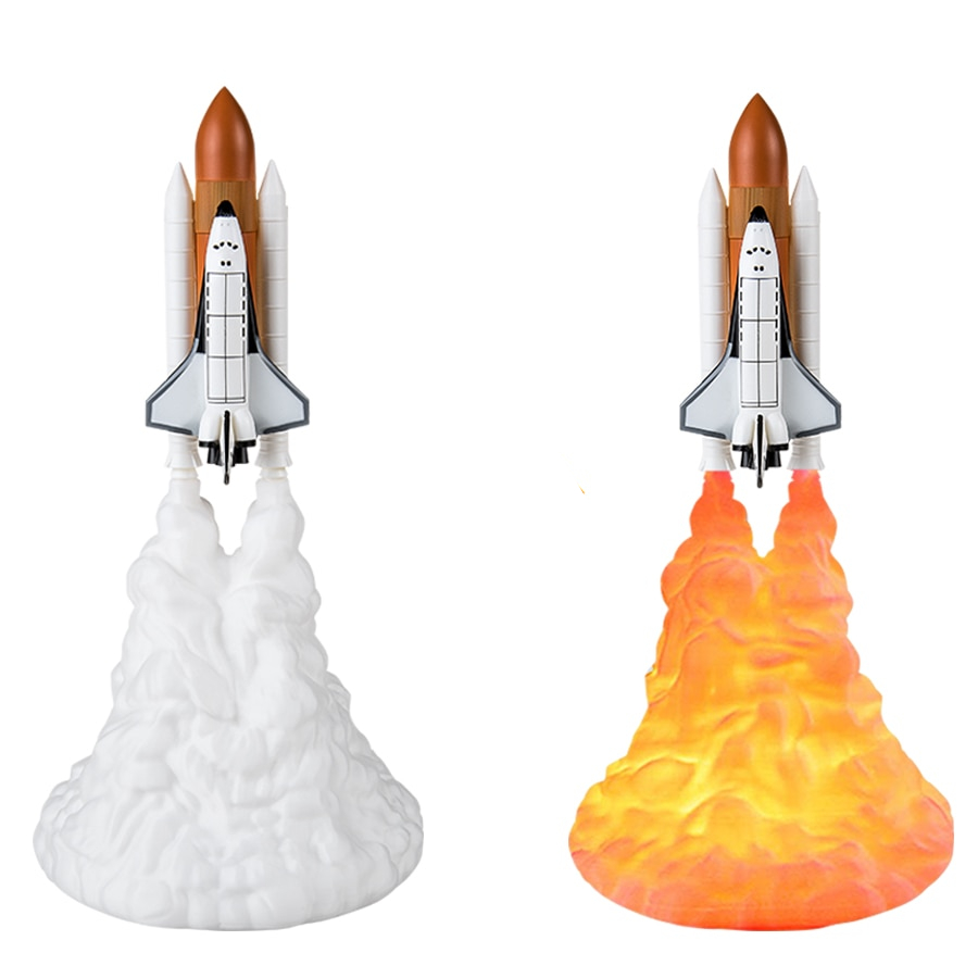 Rechargeable Rocket Ship Lamp Night Light