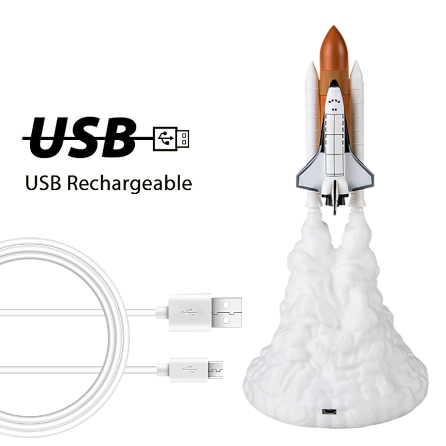 Rechargeable Rocket Ship Lamp Night Light Rechargeable Rocket Ship Lamp Night Light