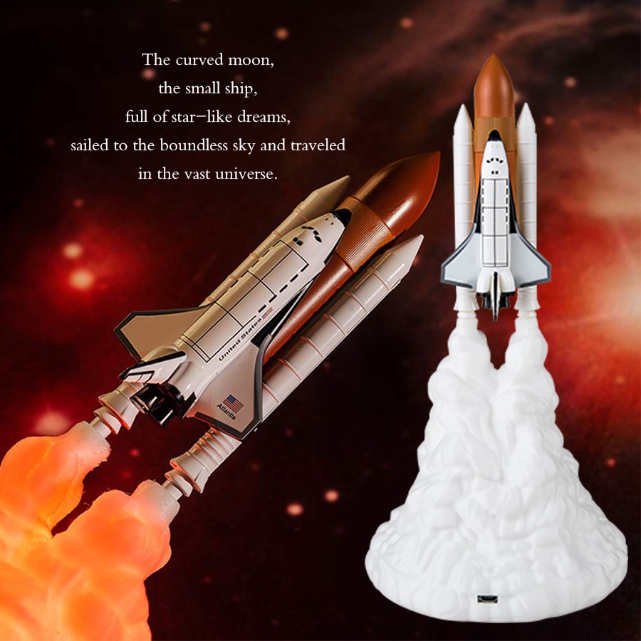 Rechargeable Rocket Ship Lamp Night Light Rechargeable Rocket Ship Lamp Night Light