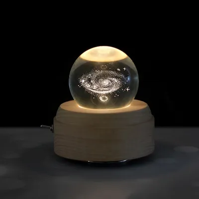 Rechargeable Rotating Light Up Crystal Ball Music Box Rechargeable Rotating Light Up Crystal Ball Music Box