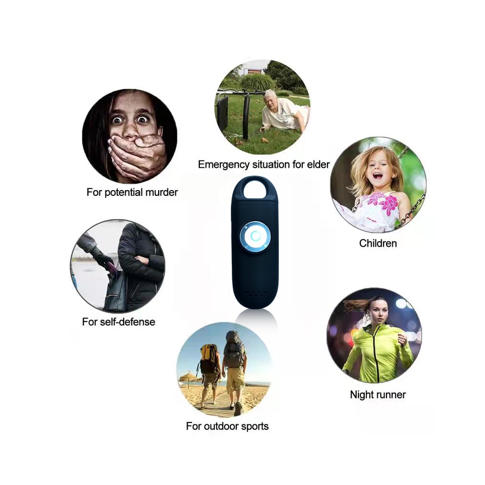 Rechargeable Self Defense Personal Alarm Keychain