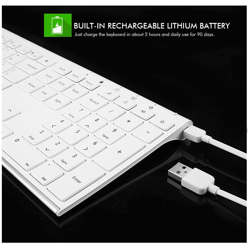 Rechargeable Slim Wireless Keyboard Rechargeable Slim Wireless Keyboard