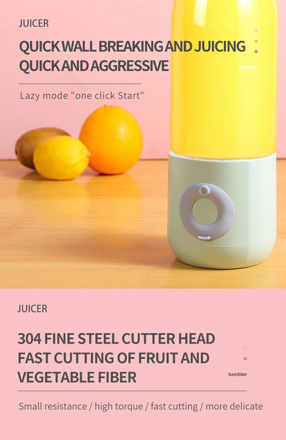 Rechargeable Small Electric Juicer Portable Blender