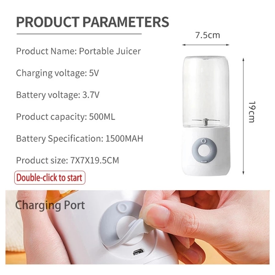Rechargeable Small Electric Juicer Portable Blender