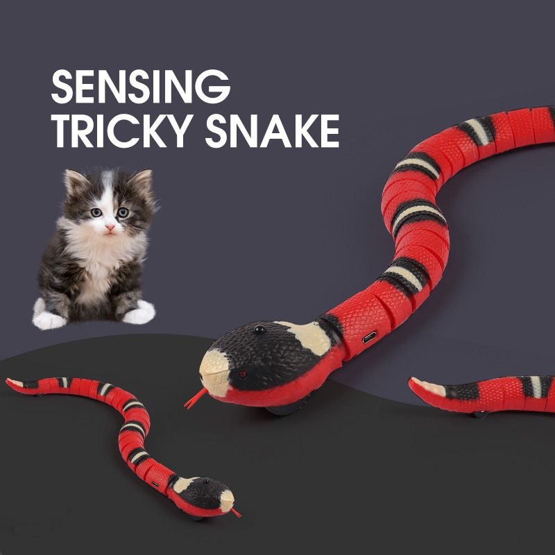 Rechargeable Snake Cat Toy with Sensor