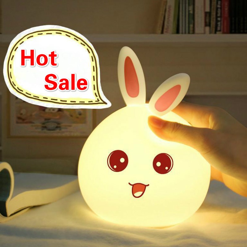 Rechargeable Soft LED Rabbit Night Light Rechargeable Soft LED Rabbit Night Light
