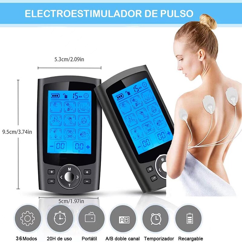 Rechargeable Tens Muscle Stimulator 36 Mode Electric EMS Acupuncture Body Massage Digital Therapy Slimming Machine Rechargeable Tens Muscle Stimulator 36 Mode Electric EMS Acupuncture Body Massage Digital Therapy Slimming Machine