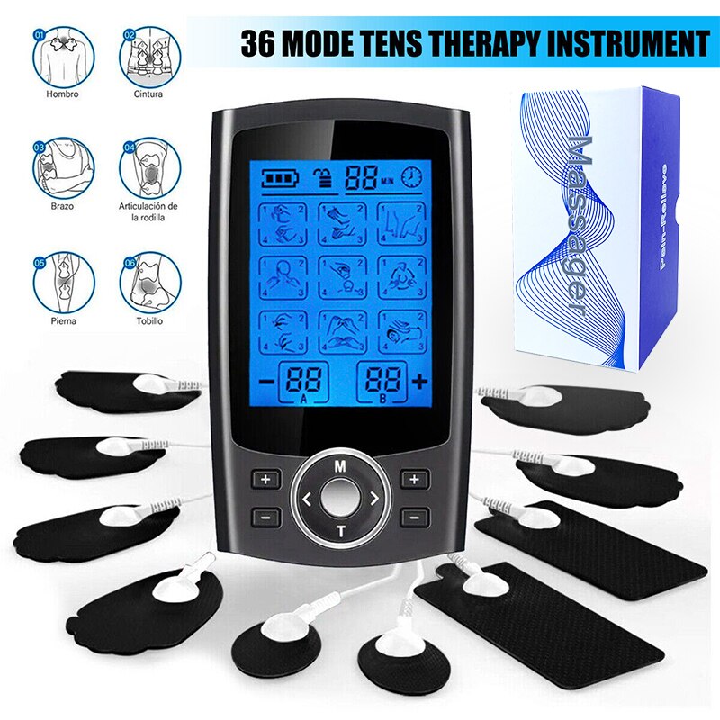 Rechargeable Tens Muscle Stimulator 36 Mode Electric EMS Acupuncture Body Massage Digital Therapy Slimming Machine Rechargeable Tens Muscle Stimulator 36 Mode Electric EMS Acupuncture Body Massage Digital Therapy Slimming Machine