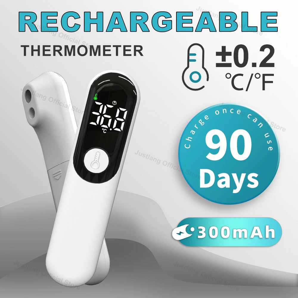 Rechargeable Thermometer LED Forehead Digital Infrared Medical Thermometer Body Temperature Fever for Baby Adult