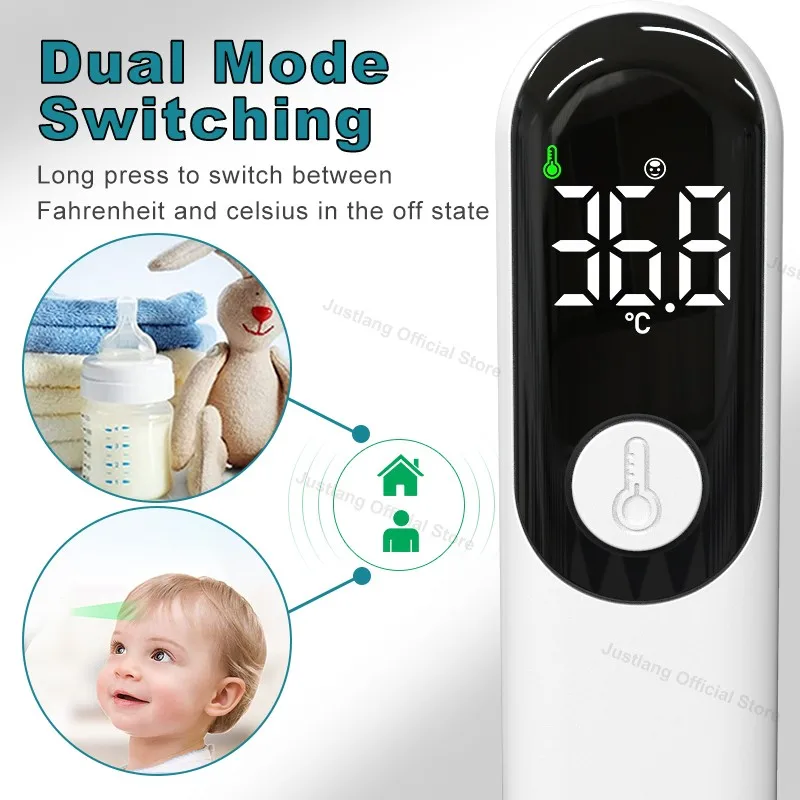 Rechargeable Thermometer LED Forehead Digital Infrared Medical Thermometer Body Temperature Fever for Baby Adult