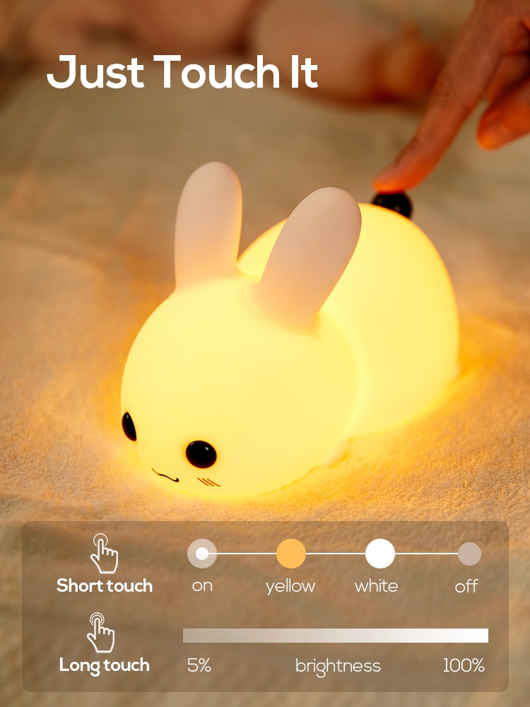 Rechargeable Touch Bunny Night Light Rechargeable Touch Bunny Night Light