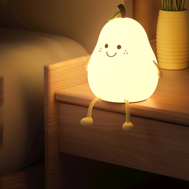 Rechargeable Touch Pear Night Light