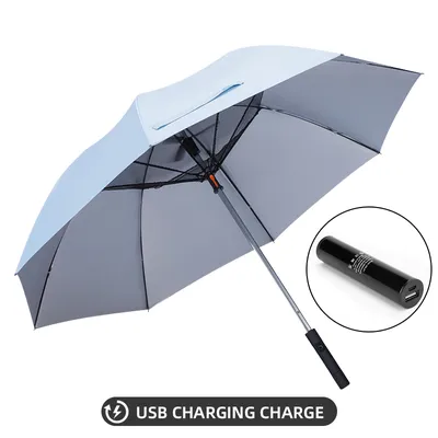 Rechargeable Umbrella With Fan Creative Summer Golf Fishing Umbrella Sunny Rainy UV Proof Umbrella Rechargeable Umbrella With Fan Creative Summer Golf Fishing Umbrella Sunny Rainy UV Proof Umbrella