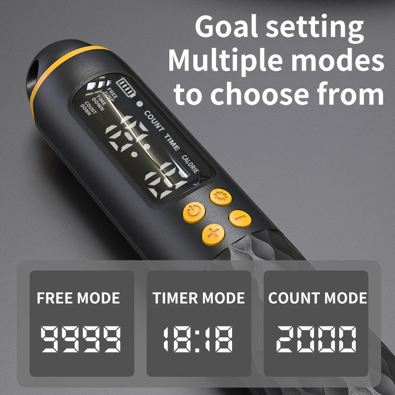 Rechargeable USB Electronic Technology Jump Rope Wire Rope Adjustable Jump Rope Trainer Digital Wireless Calorie Counter Rechargeable USB Electronic Technology Jump Rope Wire Rope Adjustable Jump Rope Trainer Digital Wireless Calorie Counter