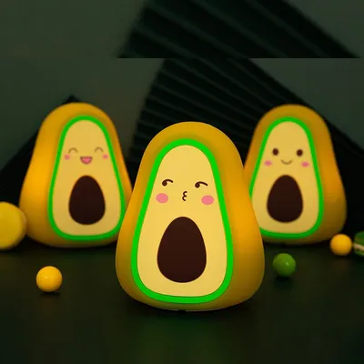 Rechargeable Voice Control Silicone Avocado Lamp