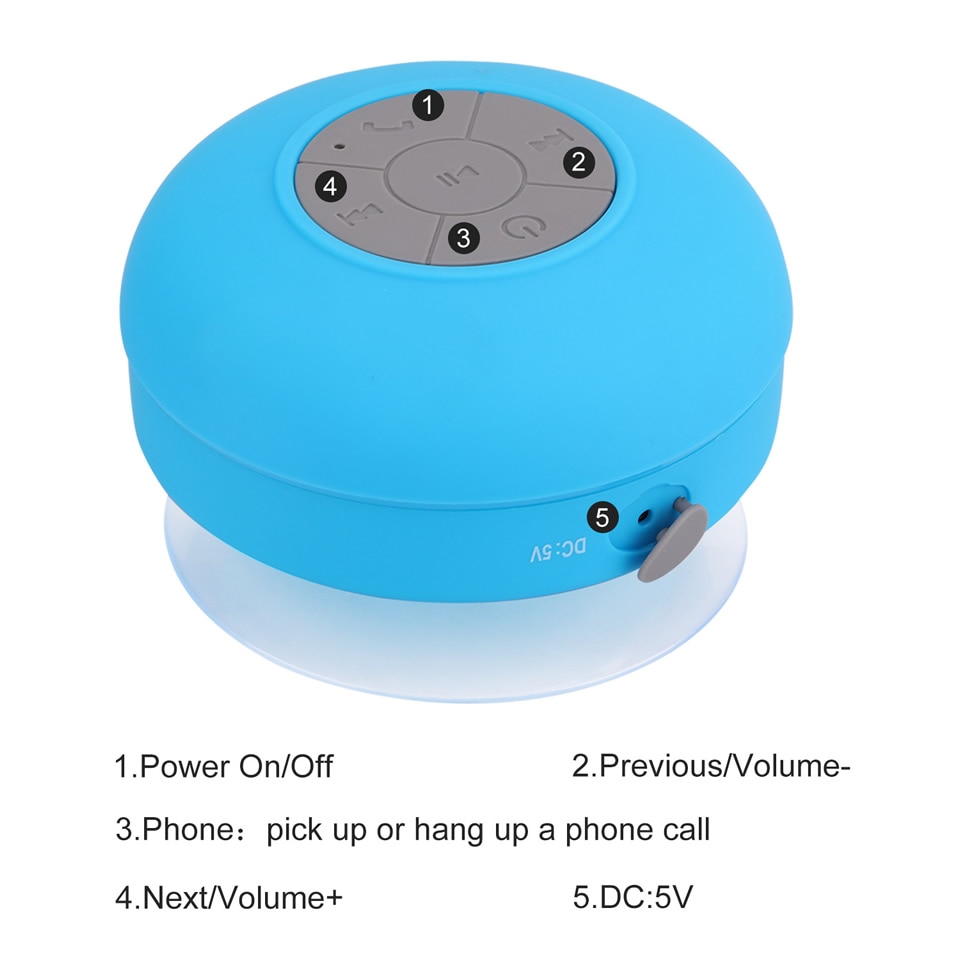 Rechargeable Waterproof LED Shower Speaker Rechargeable Waterproof LED Shower Speaker
