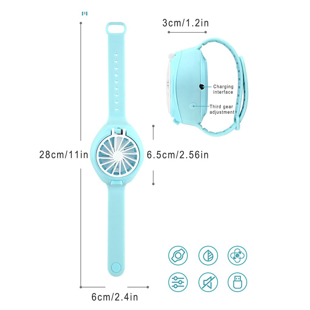 Rechargeable Wearable Fan Watch Rechargeable Wearable Fan Watch