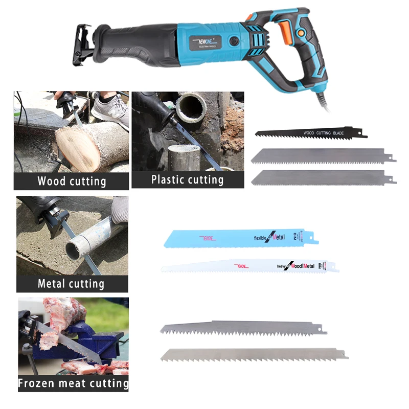 Reciprocating Saw Saber Saw Garden Saw 1050W Metal Woodworking frozen-meat Bone Cutting Sawblades