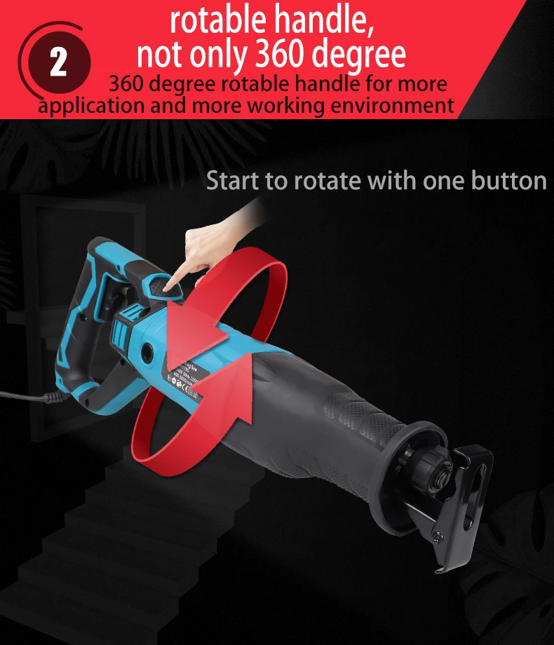 Reciprocating Saw Saber Saw Garden Saw 1050W Metal Woodworking frozen-meat Bone Cutting Sawblades