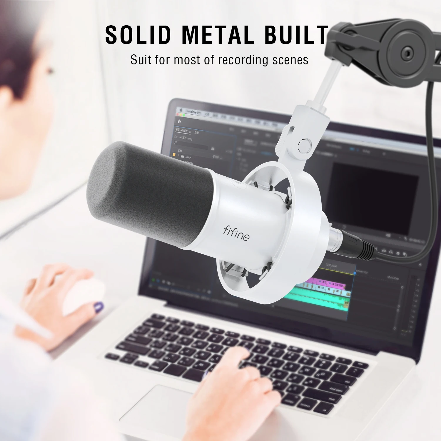 Recording XLR Dynamic Microphone with Real-time Monitoring USB Streaming Mic with Gain Knob/Touch-mute for PC Mixer Recording XLR Dynamic Microphone with Real-time Monitoring USB Streaming Mic with Gain Knob/Touch-mute for PC Mixer