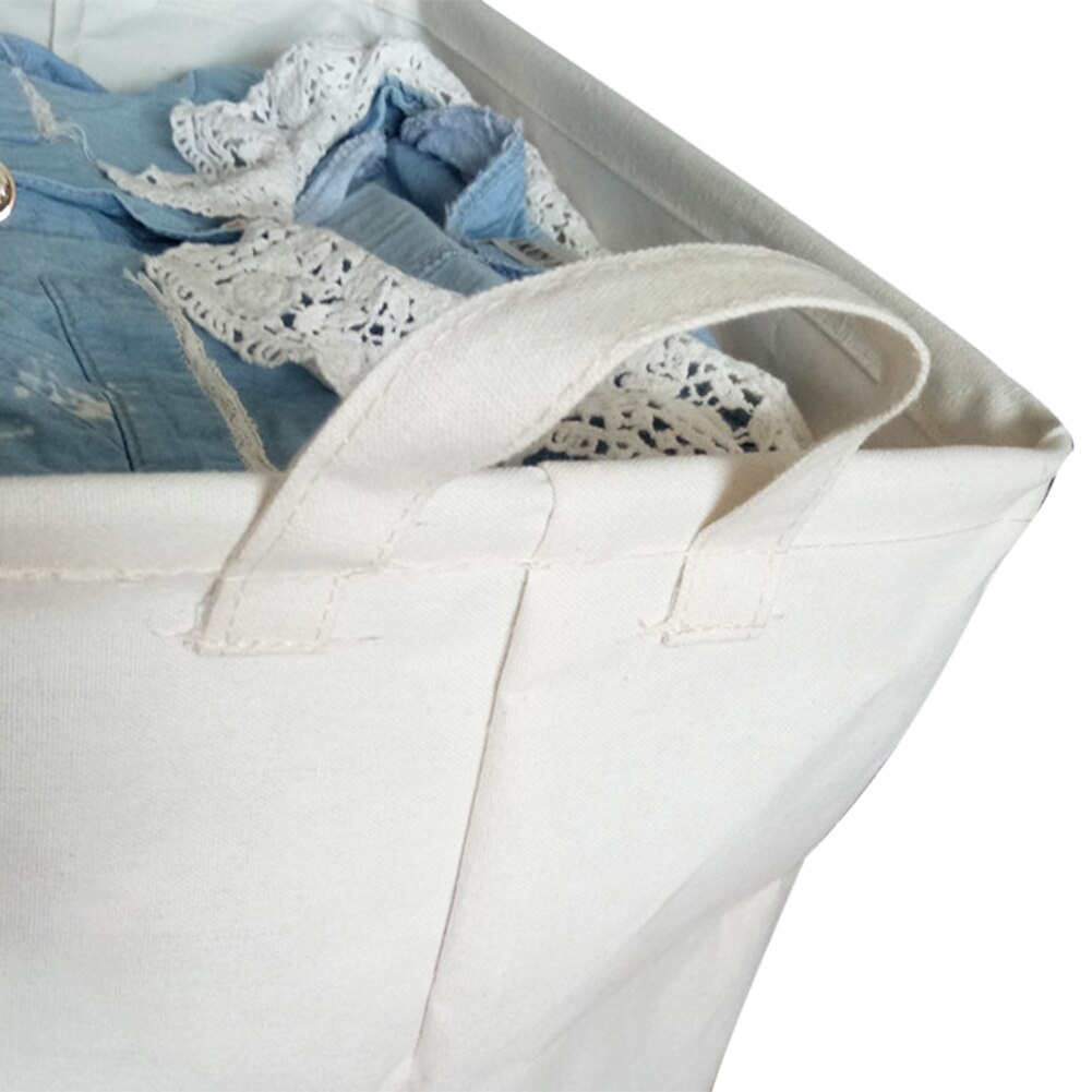 Rectangular White Linen Storage Basket Rectangular White Linen Storage Basket