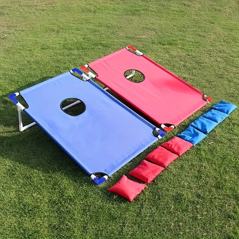 Red and Blue Portable Corn Hole Game Set Foldable and Durable Beach Bag Game Red and Blue Portable Corn Hole Game Set Foldable and Durable Beach Bag Game