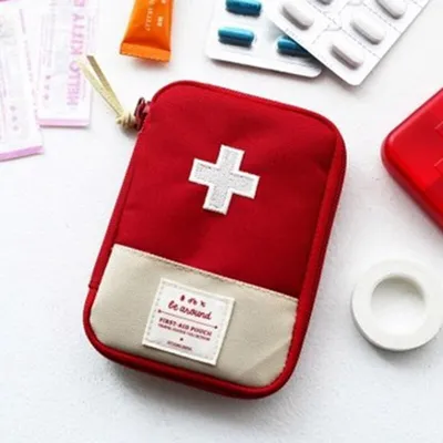 Red Canvas Small Medical Bag