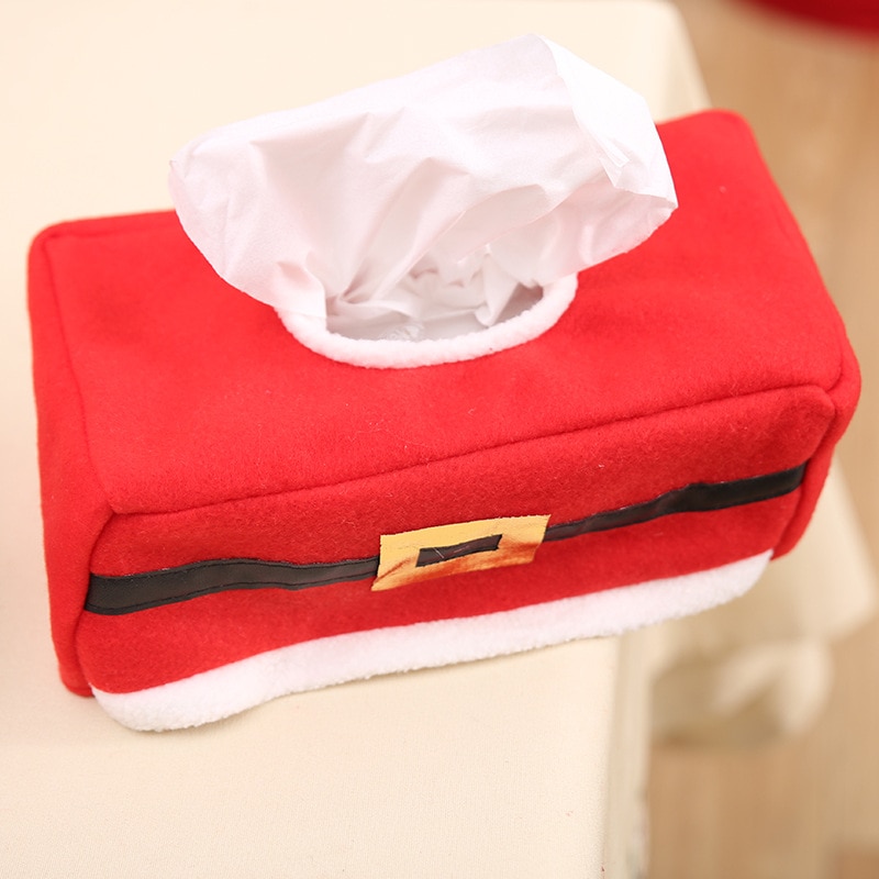 Red Cloth Christmas Tissue Box Cover Red Cloth Christmas Tissue Box Cover