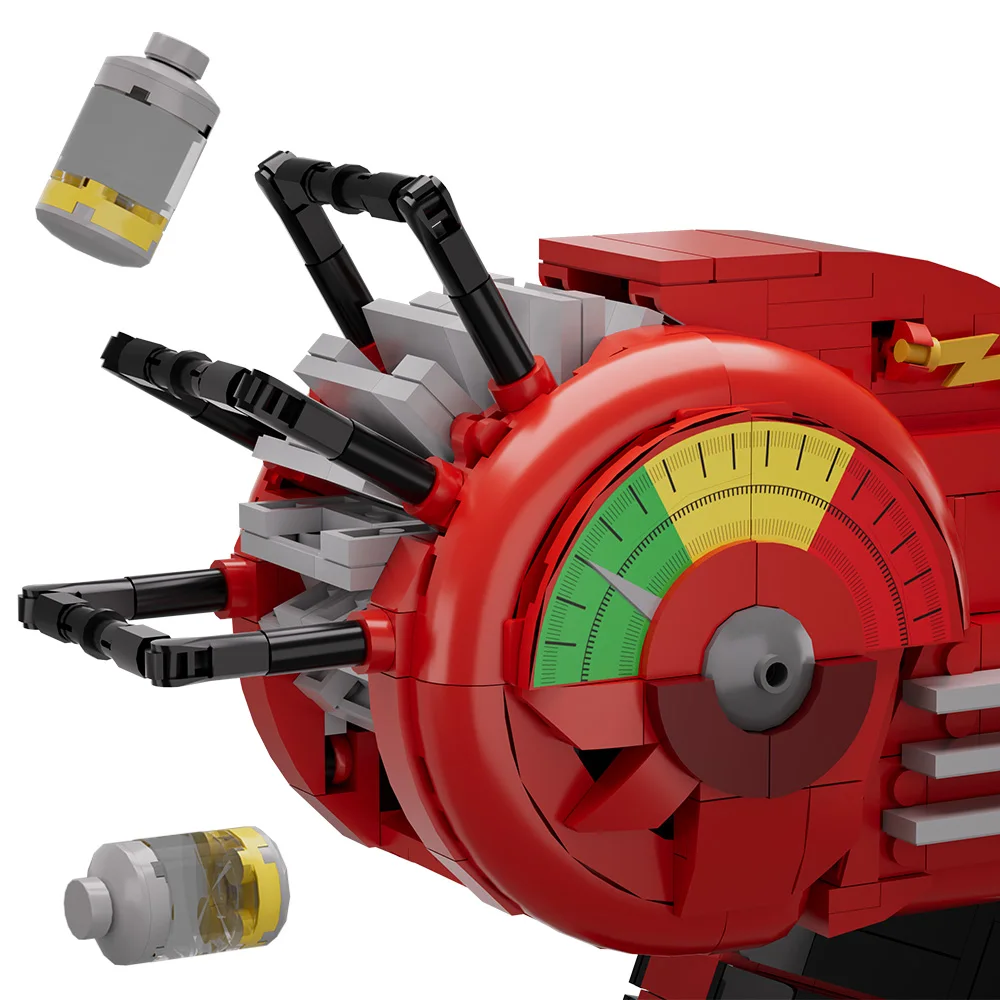 Red COD Ray Gun Model Bricks DIY Game Weapon Building Blocks Kit Props Toys For Birthday Gifts