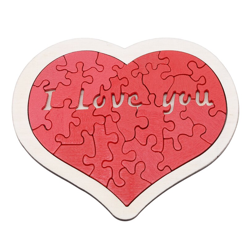 Red Jigsaw Heart Wooden Puzzle Red Jigsaw Heart Wooden Puzzle