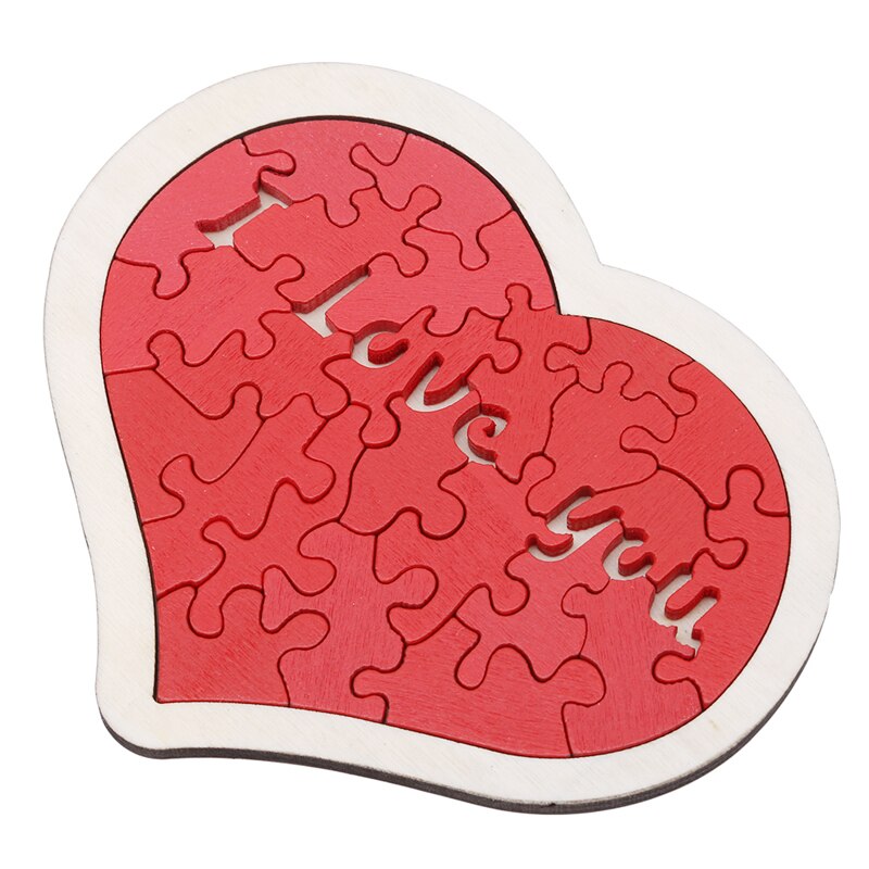 Red Jigsaw Heart Wooden Puzzle Red Jigsaw Heart Wooden Puzzle
