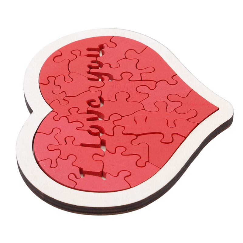 Red Jigsaw Heart Wooden Puzzle Red Jigsaw Heart Wooden Puzzle