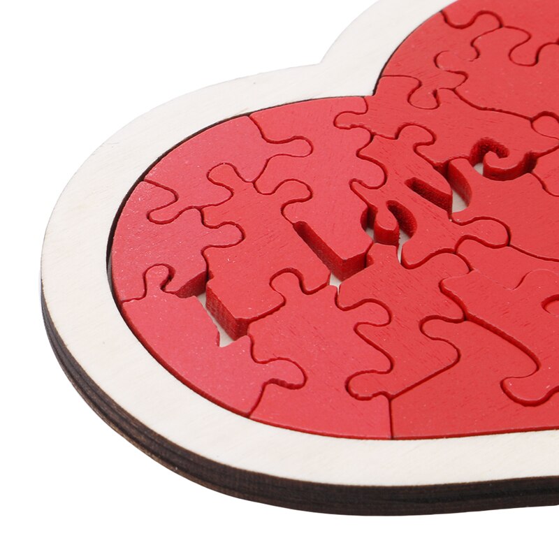 Red Jigsaw Heart Wooden Puzzle Red Jigsaw Heart Wooden Puzzle