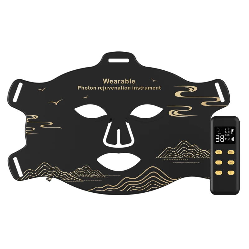 Red Led Light Therapy Infrared Flexible Soft Mask Silicone 4 Color Led Therapy Anti Aging Advanced Photon Mask
