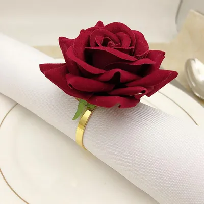 Red Rose Napkin Rings (6pcs) Red Rose Napkin Rings (6pcs)