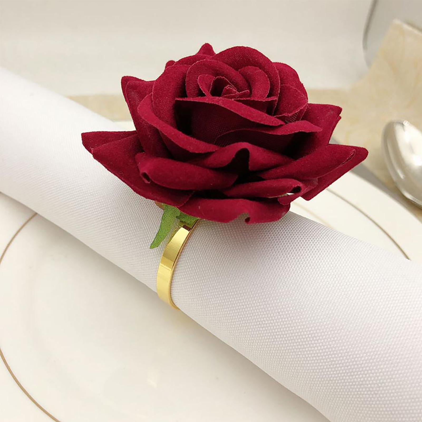 Red Rose Napkin Rings (6pcs) Red Rose Napkin Rings (6pcs)