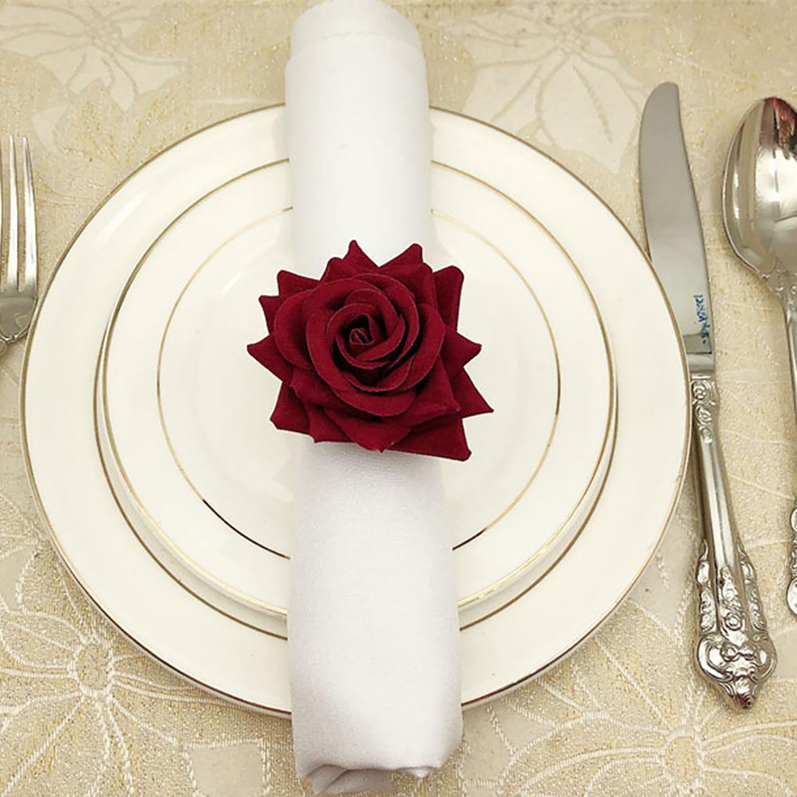 Red Rose Napkin Rings (6pcs) Red Rose Napkin Rings (6pcs)
