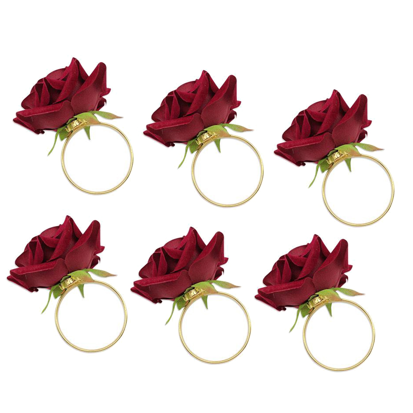 Red Rose Napkin Rings (6pcs) Red Rose Napkin Rings (6pcs)