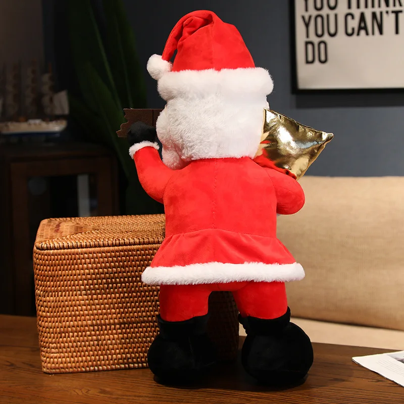 Red Santa Claus Plush Toy High Quality Home Decor Doll Stuffed Soft for Kids Gift