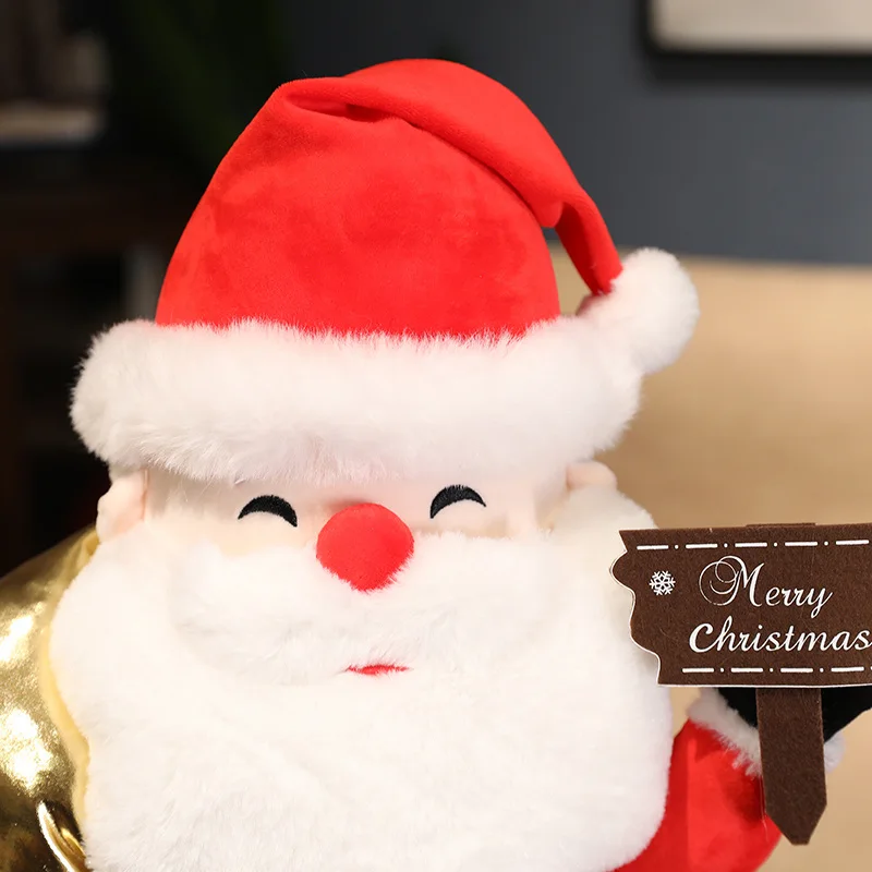Red Santa Claus Plush Toy High Quality Home Decor Doll Stuffed Soft for Kids Gift