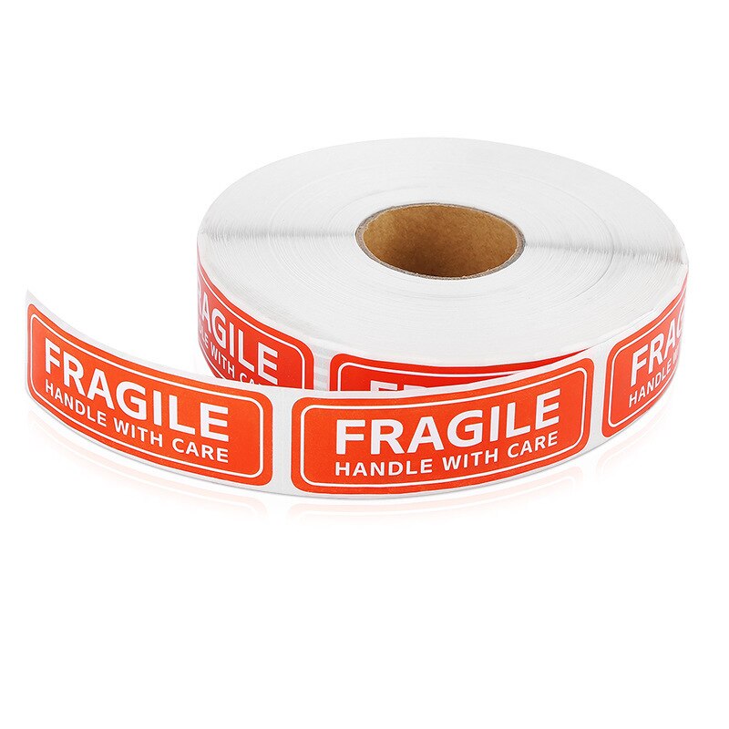 Red Sticker Fragile Label