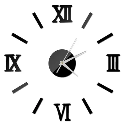 Reflective Roman Wall Clock Sticker Reflective Roman Wall Clock Sticker